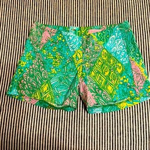 Lily Pulitzer Women's Size 000 Green shells Shorts